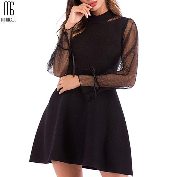 manoswe women black high waist long sleeve bottoming knitted perspective mesh dress summer round neck high street a-line dress, Black;gray
manoswe women black high waist long sleeve bottoming knitted perspective mesh dress summer round neck high street a-line dress, Black;gray