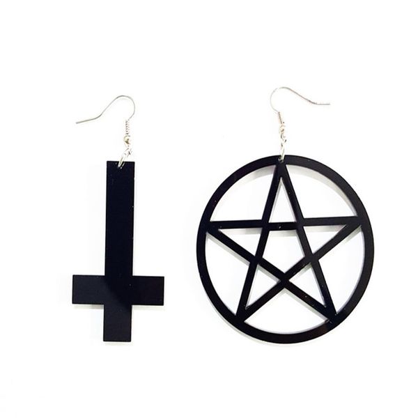 neo-gothic harajuku style inverted cross pentagram earrings fashion classic asymmetric acrylic earrings women pendientes e18038, Silver
neo-gothic harajuku style inverted cross pentagram earrings fashion classic asymmetric acrylic earrings women pendientes e18038, Silver