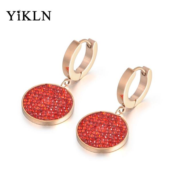 yikln trendy black red rhinestone round circle earrings for women titanium steel rose gold female hoop earrings brincos ye18018, Golden
yikln trendy black red rhinestone round circle earrings for women titanium steel rose gold female hoop earrings brincos ye18018, Golden