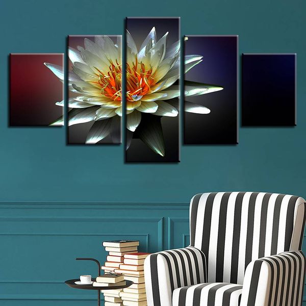 modular canvas paintings wall art 5 pieces water lily pictures hd printed lotus flowers poster home decor living room (no frame)
modular canvas paintings wall art 5 pieces water lily pictures hd printed lotus flowers poster home decor living room (no frame)