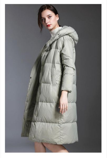 long section over the knee down jacket female 2019 new european and american style thick white duck down fashion jacket coa, Black
long section over the knee down jacket female 2019 new european and american style thick white duck down fashion jacket coa, Black