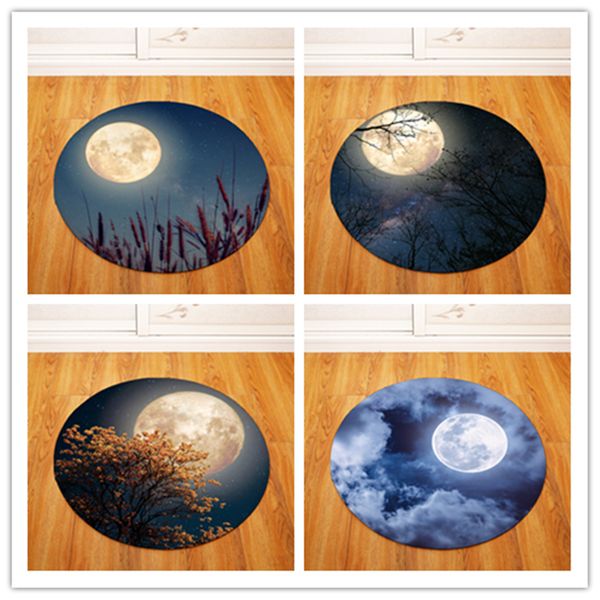 round carpets for living room moon printed parlor bedroom chair rugs toilet bath decorate non-slip door mat
round carpets for living room moon printed parlor bedroom chair rugs toilet bath decorate non-slip door mat