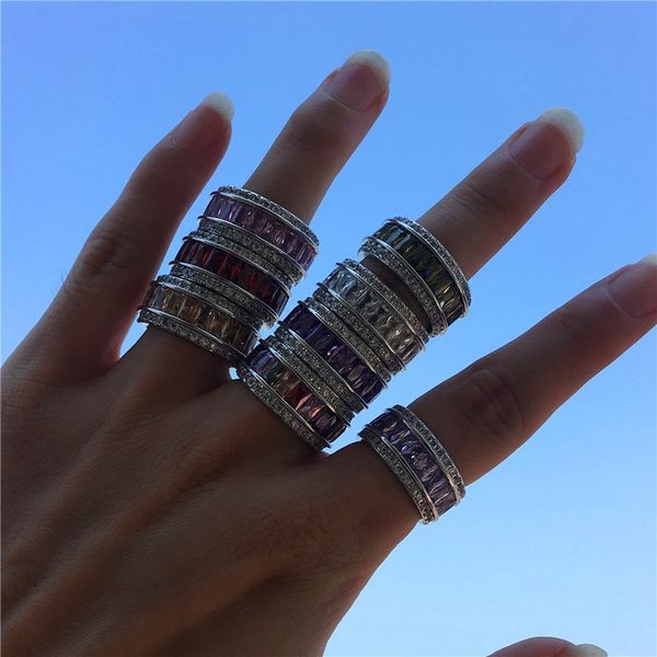 luxury purple/white/red/green colorful zircon ring creative female silver color party ring unique style wedding rings for women, Slivery;golden
luxury purple/white/red/green colorful zircon ring creative female silver color party ring unique style wedding rings for women, Slivery;golden