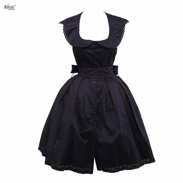 gothic fashion lolita dress elegant court cotton black stretch waist sleeveless open back style cosplay lolita dress, Black;red
gothic fashion lolita dress elegant court cotton black stretch waist sleeveless open back style cosplay lolita dress, Black;red