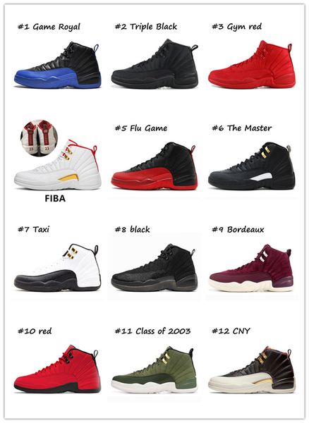 Ретро Большие Дети Мужские 12s ОВО Белый ФИБА CNY Плей-офф Мужчины Баскетбол Обувь 12 
Ретро Большие Дети Мужские 12s ОВО Белый ФИБА CNY Плей-офф Мужчины Баскетбол Обувь 12