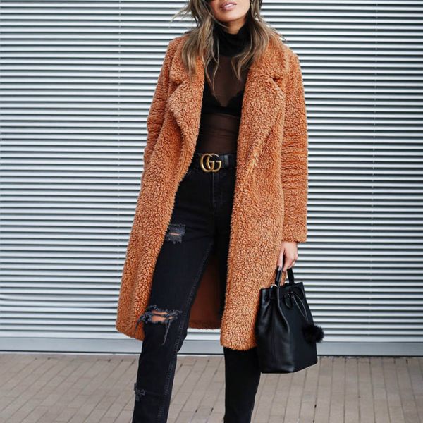 women lamb faux fur long jacket coats cardigans tunic female winter thick warm solid coat fleece soft plush streetwear 3xl, Black;brown
women lamb faux fur long jacket coats cardigans tunic female winter thick warm solid coat fleece soft plush streetwear 3xl, Black;brown