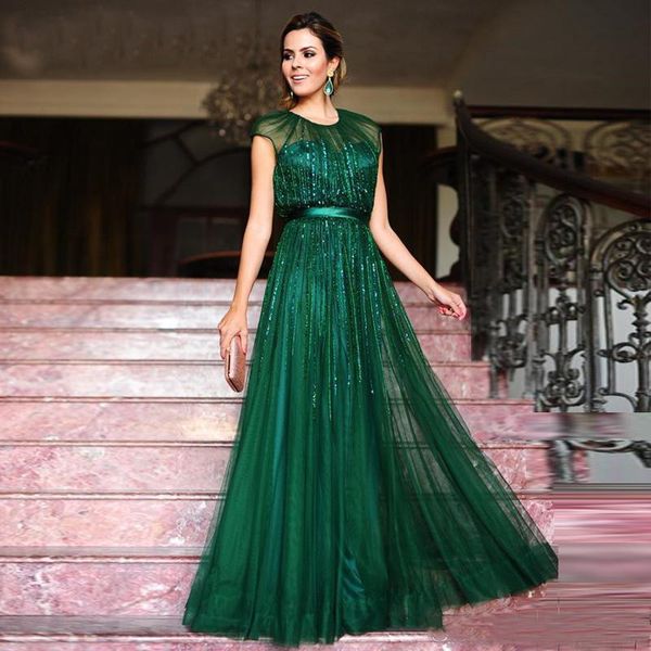 emerald green evening dresses a-line sequins chiffon floor length jewel sheer neck prom dresses party gown vestidos festa with satin sash 01, Black
emerald green evening dresses a-line sequins chiffon floor length jewel sheer neck prom dresses party gown vestidos festa with satin sash 01, Black