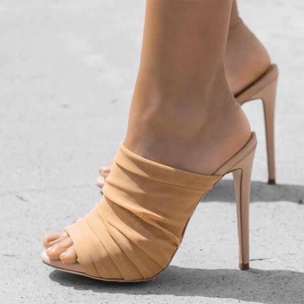 european stiletto mules shoes woman girls brand mesh pleated slides summer open toe high heels party slippers outdoor pumps, Black
european stiletto mules shoes woman girls brand mesh pleated slides summer open toe high heels party slippers outdoor pumps, Black