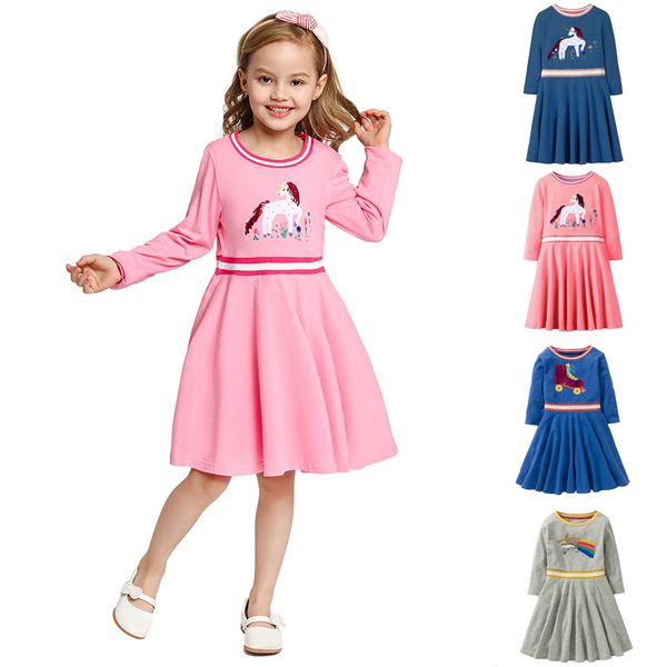 spring cartoon applique dress for girl unicorn print clothing children cotton long sleeve sundress cute casual fashion outfits, Red;yellow
spring cartoon applique dress for girl unicorn print clothing children cotton long sleeve sundress cute casual fashion outfits, Red;yellow