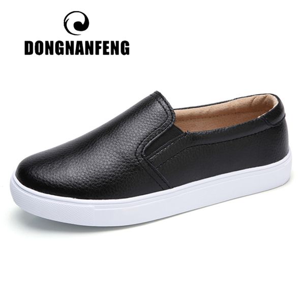 dongnanfeng women ladies female gril genuine leather white shoes flats platforn sneakers slip on soft vulcanized shoes zqmf-960, Black 
dongnanfeng women ladies female gril genuine leather white shoes flats platforn sneakers slip on soft vulcanized shoes zqmf-960, Black