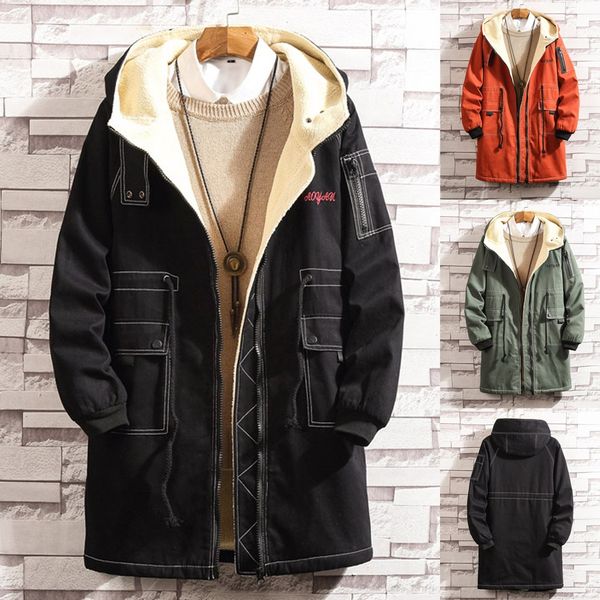 men's winter mid-length patchwork thickened hoodie cotton-padded jacket coat winter nice fashion fashion work, Black
men's winter mid-length patchwork thickened hoodie cotton-padded jacket coat winter nice fashion fashion work, Black