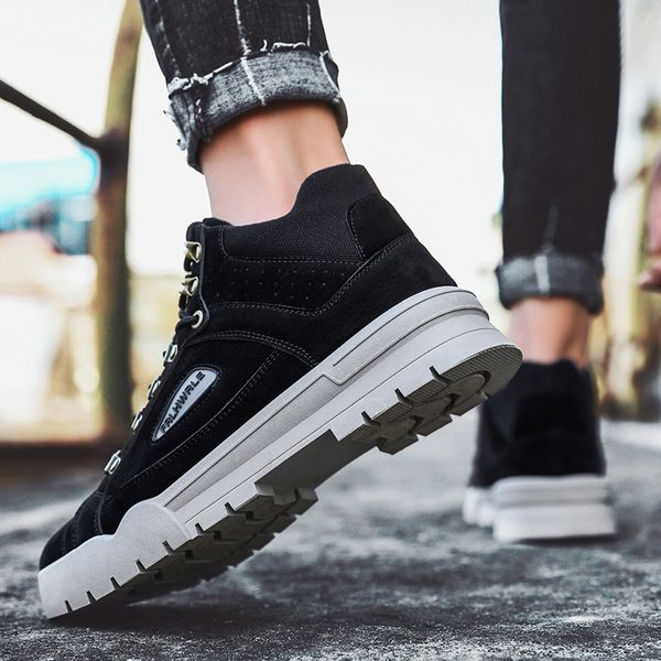 men new fashion boots winter men's casual outdoor tube velvet wear non-slip tooling breathable boots, Black
men new fashion boots winter men's casual outdoor tube velvet wear non-slip tooling breathable boots, Black