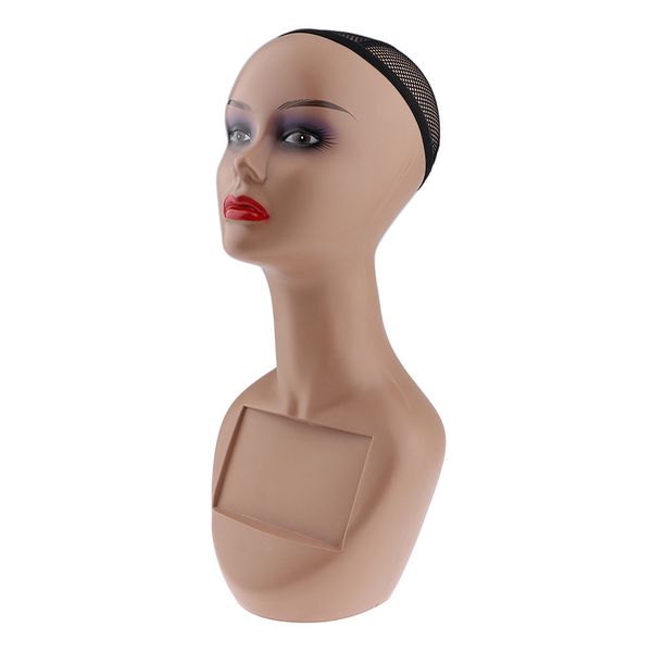 female mannequin model realistic soft mannequin head with bust net cap for wigs jewelry scarf display stand, White
female mannequin model realistic soft mannequin head with bust net cap for wigs jewelry scarf display stand, White