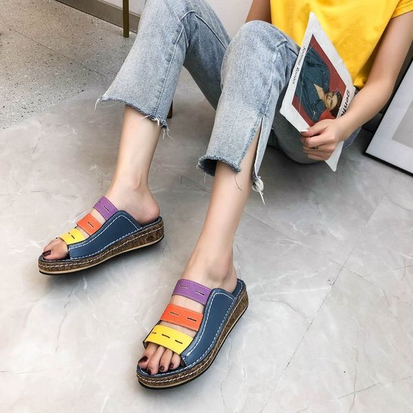 summer stitching women sandals ladies open toe hollow platform slippers comfortable wedge slides casual beach shoes size 35-43, Black
summer stitching women sandals ladies open toe hollow platform slippers comfortable wedge slides casual beach shoes size 35-43, Black