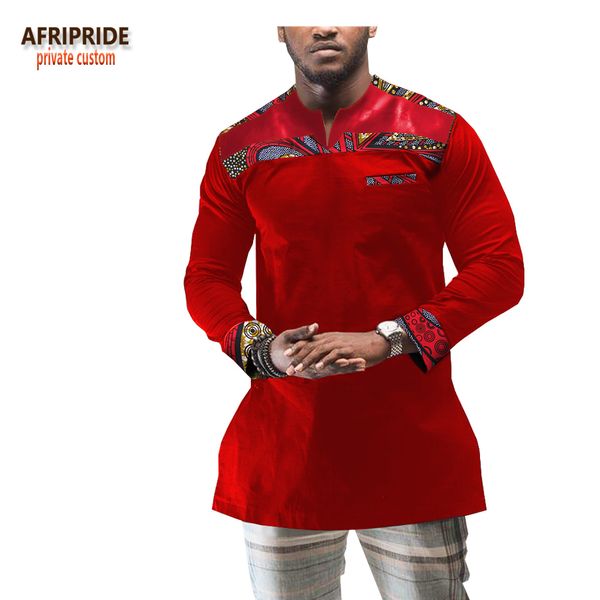 2018 springautumn случайные рубашки для мужчин afripride настроить полный рукав v-образным вырезом африканской печати мужской рубашки батик, Red
2018 springautumn случайные рубашки для мужчин afripride настроить полный рукав v-образным вырезом африканской печати мужской рубашки батик, Red