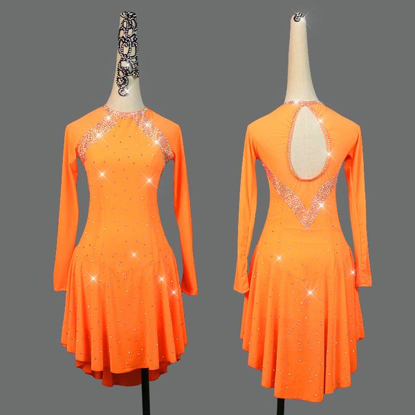 orange latin dresses for women dress dance rhinestone dress long sleeve tango samba salsa professional latin, Black;red
orange latin dresses for women dress dance rhinestone dress long sleeve tango samba salsa professional latin, Black;red