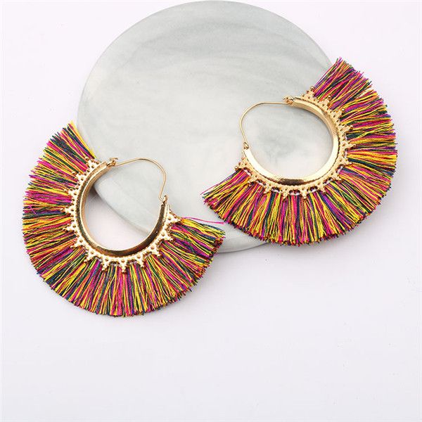 wholesale-europe and the united states fashion earrings ornaments small triangle tassel fan multi - color female earrings new style, Silver
wholesale-europe and the united states fashion earrings ornaments small triangle tassel fan multi - color female earrings new style, Silver