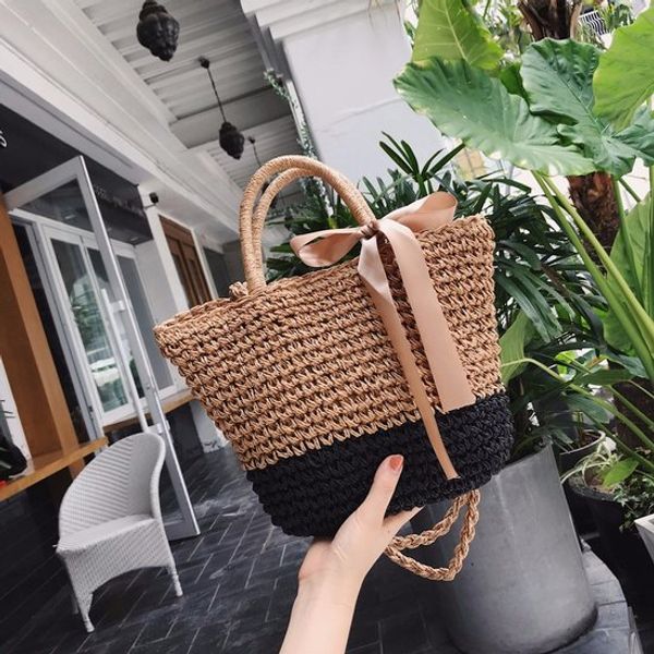 casual bow rattan women handbags handmade woven shoulder bags wicker totes summer beach straw bag ladies travel totes female sac
casual bow rattan women handbags handmade woven shoulder bags wicker totes summer beach straw bag ladies travel totes female sac