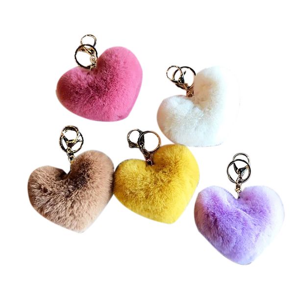 5 pcs cute heart pompom keychain women bag cars simple fluffy key chain keyring, Silver
5 pcs cute heart pompom keychain women bag cars simple fluffy key chain keyring, Silver