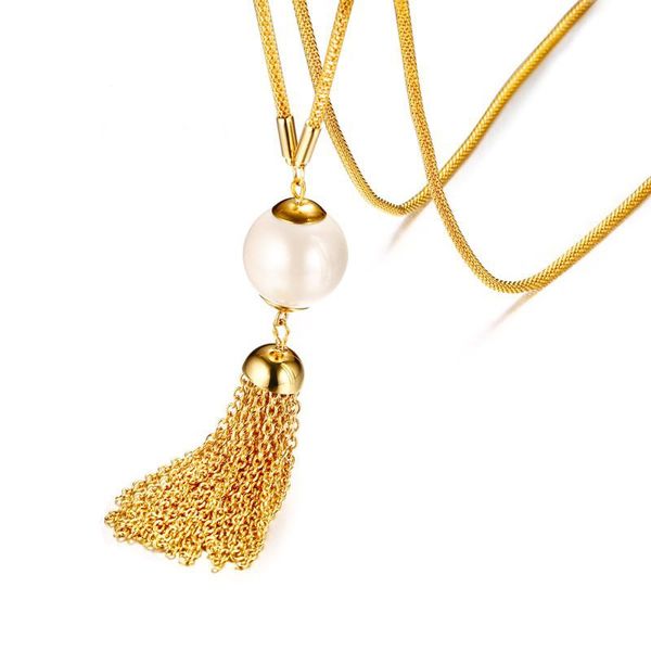 gold color fashion lady's sweater pearl pendant necklace stainless steel link chain necklaces jewelry gift for women girls j249, Silver
gold color fashion lady's sweater pearl pendant necklace stainless steel link chain necklaces jewelry gift for women girls j249, Silver