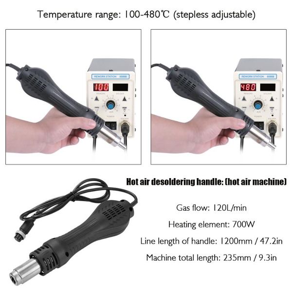 air machine soldering iron dual display 2 in 1 rework rework station air gun + solder iron welding set repair tool kit
air machine soldering iron dual display 2 in 1 rework rework station air gun + solder iron welding set repair tool kit