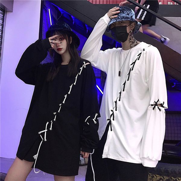 gothic long hoodie men women loose lovers streetwear long sleeve thin belt o-neck hip hop park oversized new harajuku top, Black
gothic long hoodie men women loose lovers streetwear long sleeve thin belt o-neck hip hop park oversized new harajuku top, Black