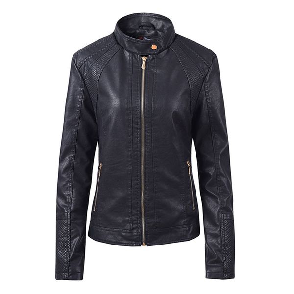 women spring autumn pu leather jacket casual slim soft moto jacket biker faux leather female coat basic streetwear#g30, Black
women spring autumn pu leather jacket casual slim soft moto jacket biker faux leather female coat basic streetwear#g30, Black