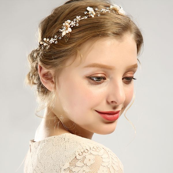 silver gold freshwater pearls headband flower crystal rhinestone bridal hair jewelry for women wedding hairbands hair ornaments, Golden;white
silver gold freshwater pearls headband flower crystal rhinestone bridal hair jewelry for women wedding hairbands hair ornaments, Golden;white