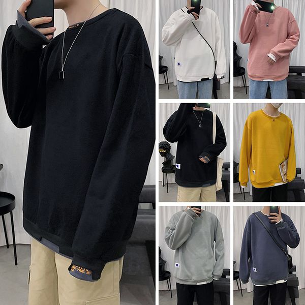 2020 spring summer new men hoodies loose casual hip solid color pullover shirt cotton men sweatshirt multicolor hoodies, Black
2020 spring summer new men hoodies loose casual hip solid color pullover shirt cotton men sweatshirt multicolor hoodies, Black