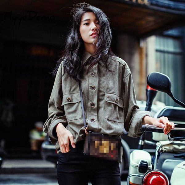 2020 women autumn faux suede shirt full sleeve turn down collar loose coat solid wind shirts female casual outwear, White
2020 women autumn faux suede shirt full sleeve turn down collar loose coat solid wind shirts female casual outwear, White