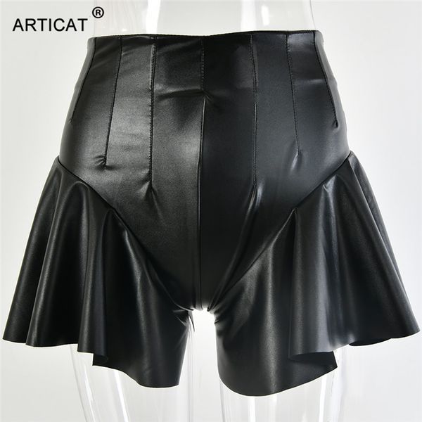 articat high waist pu leather shorts womens 2019 ruffles slim short pants female black solid elastic autumn winter shorts
articat high waist pu leather shorts womens 2019 ruffles slim short pants female black solid elastic autumn winter shorts