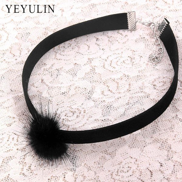 new design cute imitation mink hair ball pendant choker necklace for women girl collar jewelry gift, Silver
new design cute imitation mink hair ball pendant choker necklace for women girl collar jewelry gift, Silver