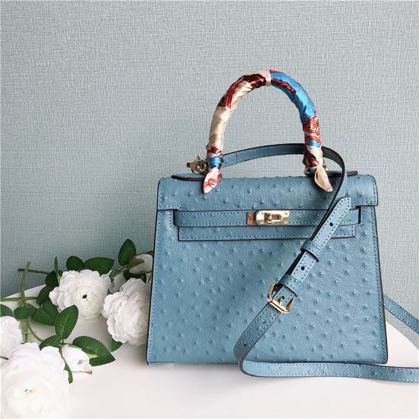 genuine leather woman package kylie package ostrich grain cowhide smog blue hand bill of lading shoulder satchel
genuine leather woman package kylie package ostrich grain cowhide smog blue hand bill of lading shoulder satchel