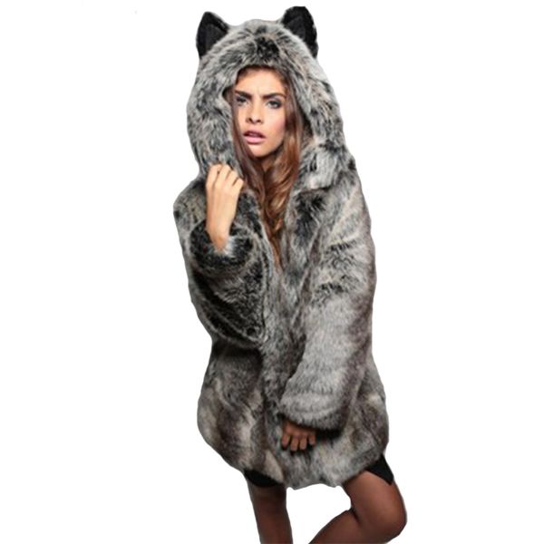 fashion faux fur coat winter women winter jacket for women's plus size long sleeve pocket hooded ear cartoon plush coat, Black
fashion faux fur coat winter women winter jacket for women's plus size long sleeve pocket hooded ear cartoon plush coat, Black