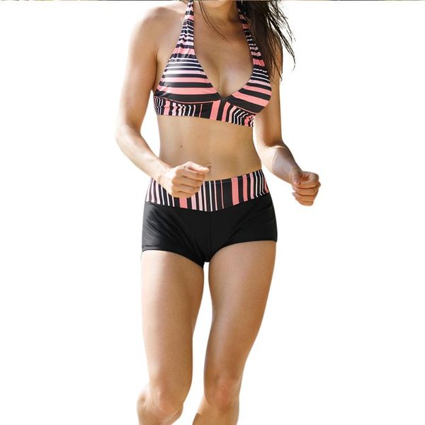 women split stripe print flexible boxer swimsuit swimwear backless bikini set female summer bathing suit #40
women split stripe print flexible boxer swimsuit swimwear backless bikini set female summer bathing suit #40