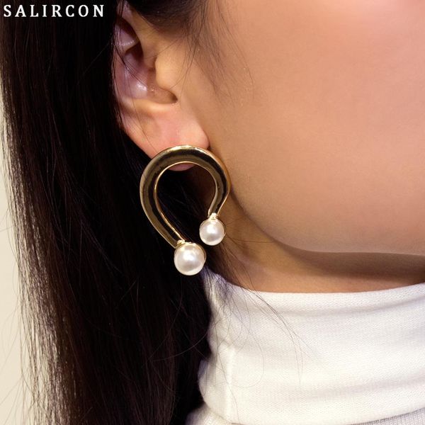 salircon charm gold sliver alloy earrings asymmetric party earrings elegant imitation pearl pendant earring women jewelry gift, Silver
salircon charm gold sliver alloy earrings asymmetric party earrings elegant imitation pearl pendant earring women jewelry gift, Silver