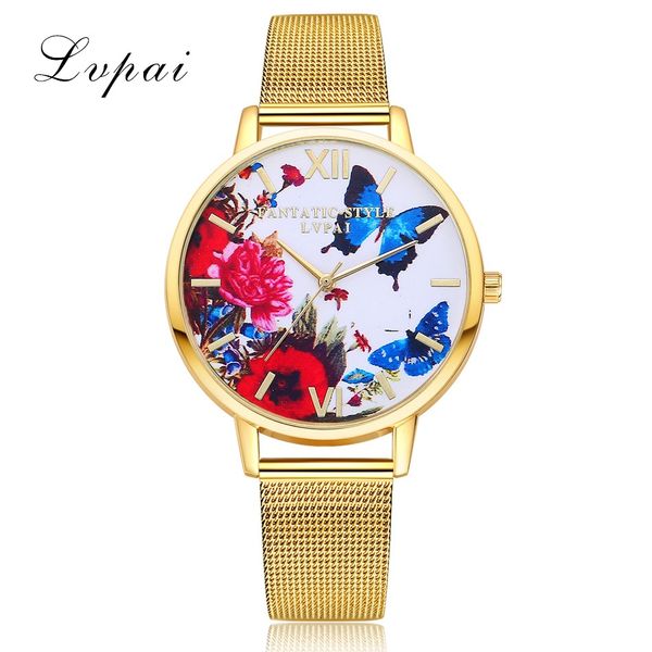 lvpai brand casual fashion women watch round butterfly flower quartz mesh belt waterproof simple lady wristwatch holiday gift, Slivery;brown
lvpai brand casual fashion women watch round butterfly flower quartz mesh belt waterproof simple lady wristwatch holiday gift, Slivery;brown