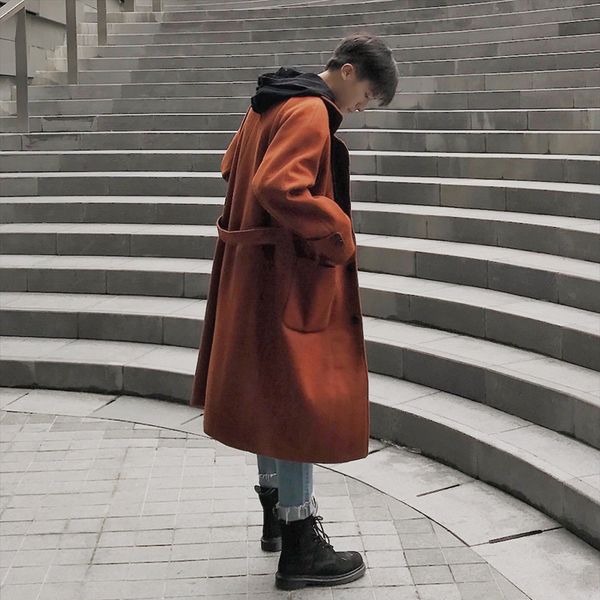 2019 solid color fashion woolen overcoat dress long loose coat men male autumn and winter windbreaker recommend black, Tan;black
2019 solid color fashion woolen overcoat dress long loose coat men male autumn and winter windbreaker recommend black, Tan;black