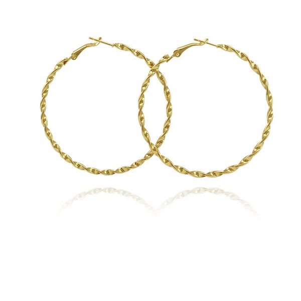 mainlead punk 60mm gold color large earring for women big twist circle hoop earrings fashion jewelry brincos party, Golden
mainlead punk 60mm gold color large earring for women big twist circle hoop earrings fashion jewelry brincos party, Golden