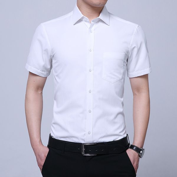 men's casual shirts men short-sleeved shirt korean slim tooling anti-wrinkle iron-solid color business clothing, White;black
men's casual shirts men short-sleeved shirt korean slim tooling anti-wrinkle iron-solid color business clothing, White;black
