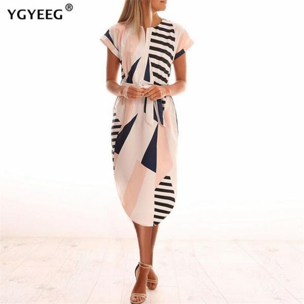 ygyeeg summer dress women fashion print elegant cute sashes o-neck slim asymmetrical dress women dresses vestidos robes, Black;gray
ygyeeg summer dress women fashion print elegant cute sashes o-neck slim asymmetrical dress women dresses vestidos robes, Black;gray