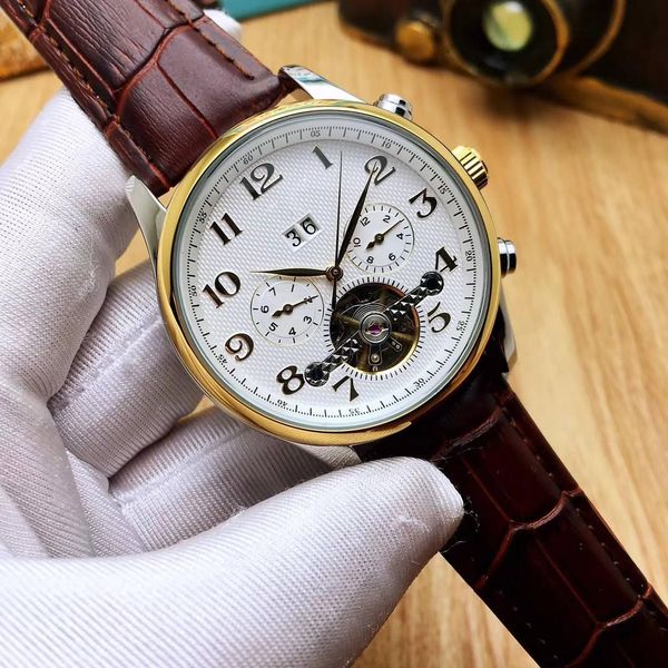 fashion luxury designer swiss watch leather tourbillon watch automatic mechanical men's watch men's mechanical stainless steel rel, Slivery;brown
fashion luxury designer swiss watch leather tourbillon watch automatic mechanical men's watch men's mechanical stainless steel rel, Slivery;brown