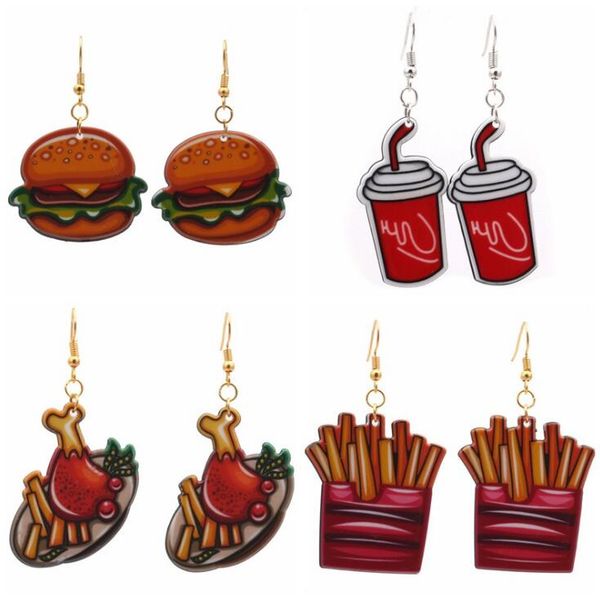 funny drumstick hamburg french fries coke pattern pendant earrings dangle acrylic charm ear hooked earring women eardrop jewelry statement, Silver
funny drumstick hamburg french fries coke pattern pendant earrings dangle acrylic charm ear hooked earring women eardrop jewelry statement, Silver