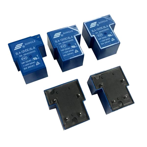 5pcs 12v 1 ch relay sla-12vdc-sl-c 250v ac 30v 30a dc workshop