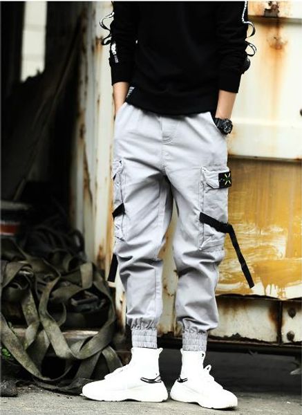 men designer patchwork cargo pants casual fitness drawstring trousers hip hop style big pocket pants men clothing, Black
men designer patchwork cargo pants casual fitness drawstring trousers hip hop style big pocket pants men clothing, Black