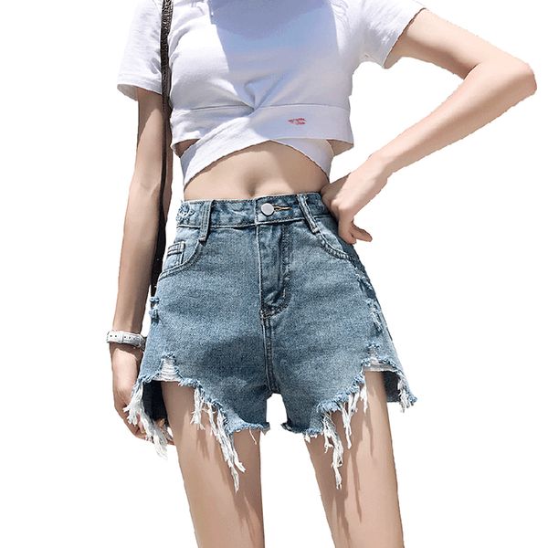 fashion casual denim shorts summer wind female blue high waist denim shorts women worn loose burr hole jeans tassel pants
fashion casual denim shorts summer wind female blue high waist denim shorts women worn loose burr hole jeans tassel pants