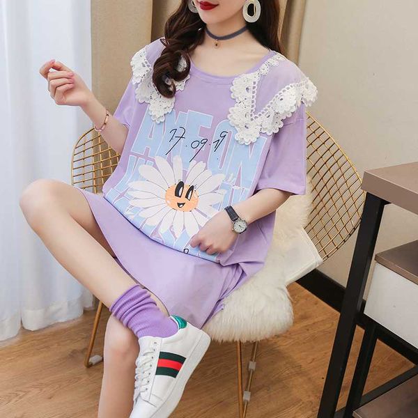 korean lace patchwork women tshirts summer new 2020 daisy print plus size maxi t shirts oversize doll collar clothes female, White
korean lace patchwork women tshirts summer new 2020 daisy print plus size maxi t shirts oversize doll collar clothes female, White