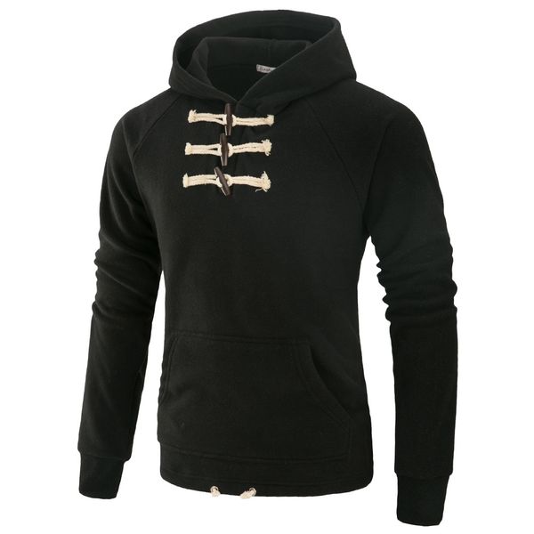 2019 autumn winter new men's hoodies horn buckle solid color casual sweatshirts men's clothing hoodies & sweatshirts men, Black
2019 autumn winter new men's hoodies horn buckle solid color casual sweatshirts men's clothing hoodies & sweatshirts men, Black
