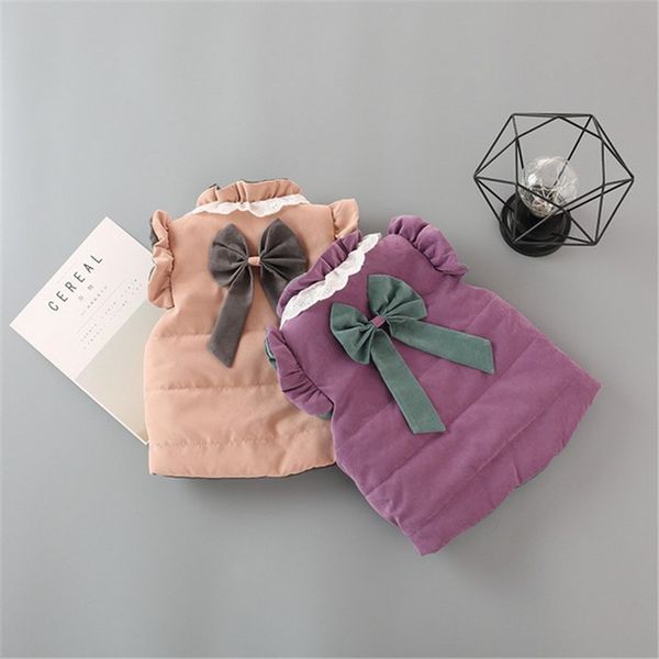 lovely kids baby girls vest sleeveless winter warm waistcoat ruffles lace collar single breasted back big bow thick vest 0-4t, Blue
lovely kids baby girls vest sleeveless winter warm waistcoat ruffles lace collar single breasted back big bow thick vest 0-4t, Blue