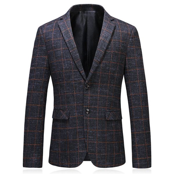men's suit blazer spring and autumn new men's business casual suit blazer classic checked single-breasted jacket, White;black
men's suit blazer spring and autumn new men's business casual suit blazer classic checked single-breasted jacket, White;black